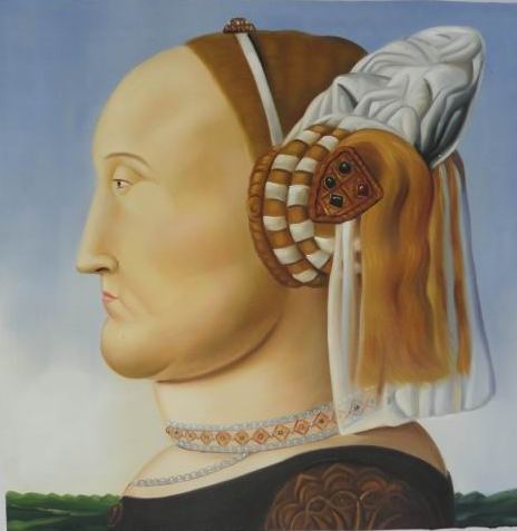 store falso d'autore Battista Sforza - Max  quality di Fernando Botero